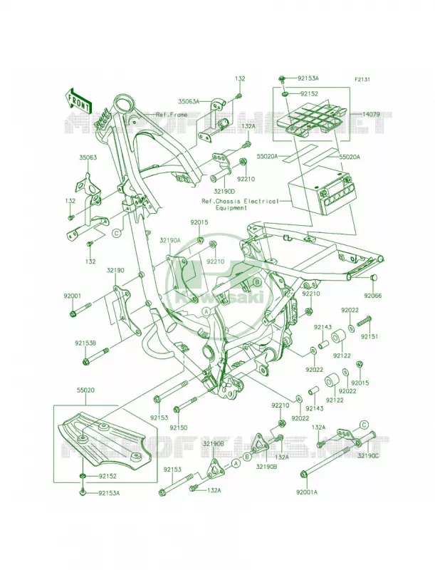 Frame Fittings Kawasaki MOTOS 140 2013 KLX140  KLX140ADF