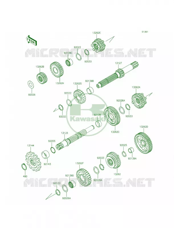 Transmission Kawasaki MOTOS 140 2013 KLX140  KLX140ADF
