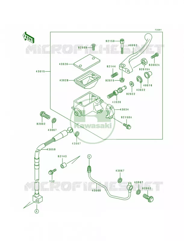 Front Master Cylinder Kawasaki MOTOS 250 1994 KDX250  KDX250-D4
