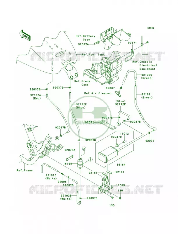 Fuel Evaporative SystemCA Kawasaki MOTOS 1700 2009 Vulcan 1700 Voyager ABS  VN1700B9F