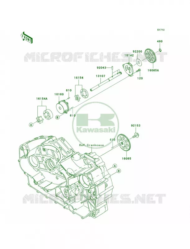 Oil Pump Kawasaki MOTOS 1700 2009 Vulcan 1700 Voyager ABS  VN1700B9F