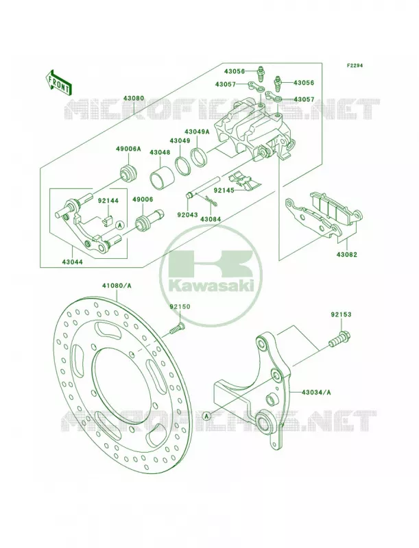 Rear Brake Kawasaki MOTOS 1700 2009 Vulcan 1700 Voyager ABS  VN1700B9F