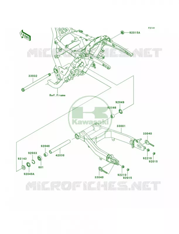 Swingarm Kawasaki MOTOS 1700 2009 Vulcan 1700 Voyager ABS  VN1700B9FA
