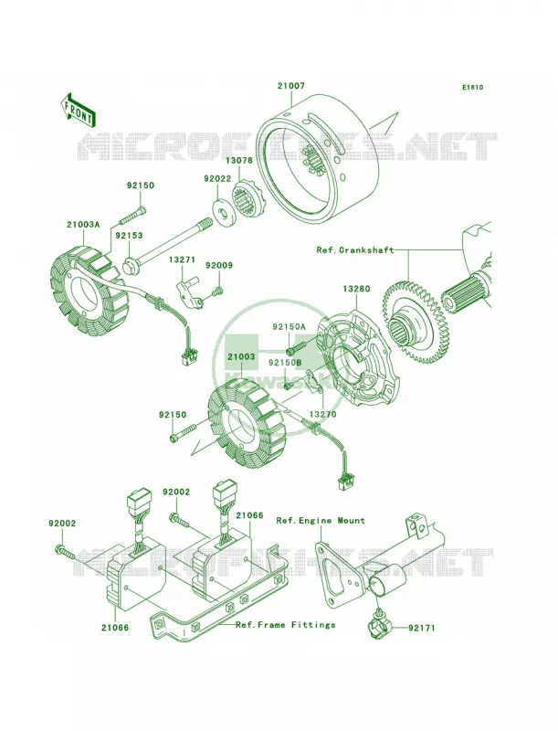 Generator Kawasaki MOTOS 1600 2007 Vulcan 1600 Nomad  VN1600D7F