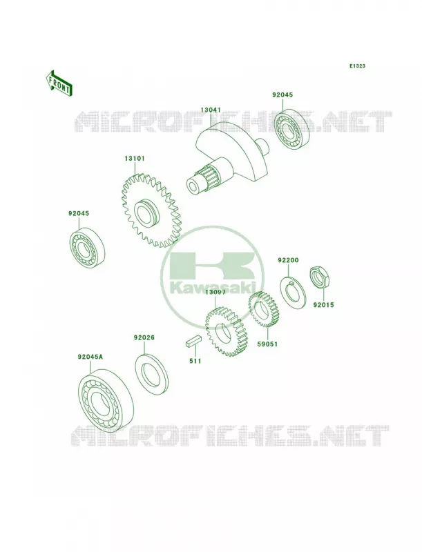 Balancer Kawasaki MOTOS 650 1994 KLX650   KLX650-C2