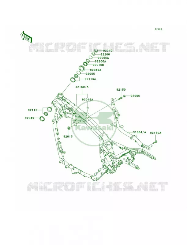 Frame Kawasaki MOTOS 1600 2006 Vulcan 1600 Nomad  VN1600D6F