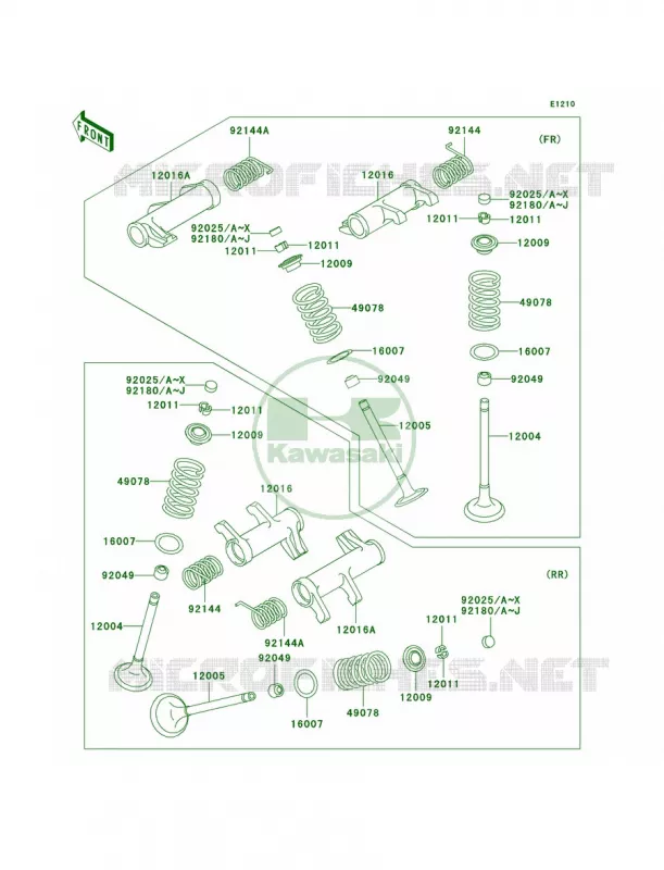 Valves Kawasaki MOTOS 900 2006 Vulcan 900 Classic LT  VN900D6F