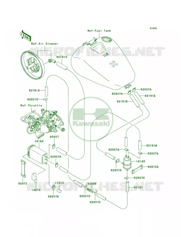 Fuel Evaporative SystemCA Kawasaki MOTOS 1500 2004 Vulcan 1500 Nomad Fi  VN1500-L5