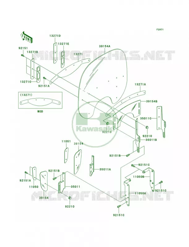 Cowling Kawasaki MOTOS 1500 2003 Vulcan 1500 Nomad Fi  VN1500-L4