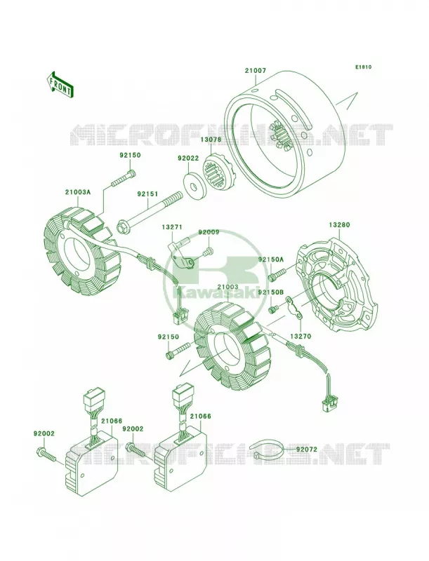 Generator Kawasaki MOTOS 1500 2003 Vulcan 1500 Nomad Fi  VN1500-L4