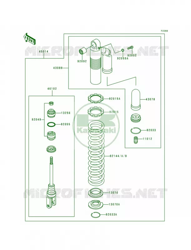 Shock Absorber Kawasaki MOTOS 200 1993 KDX200  KDX200-E5