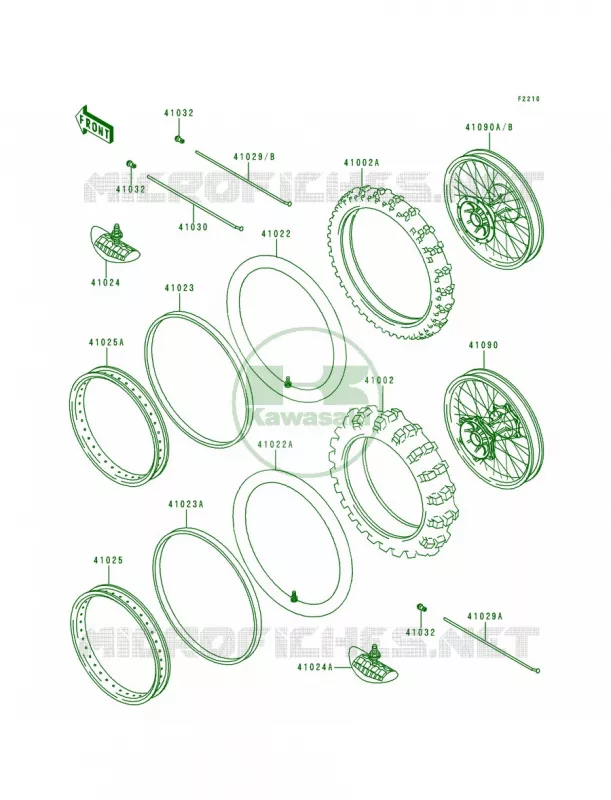 Tire Kawasaki MOTOS 200 1993 KDX200  KDX200-E5