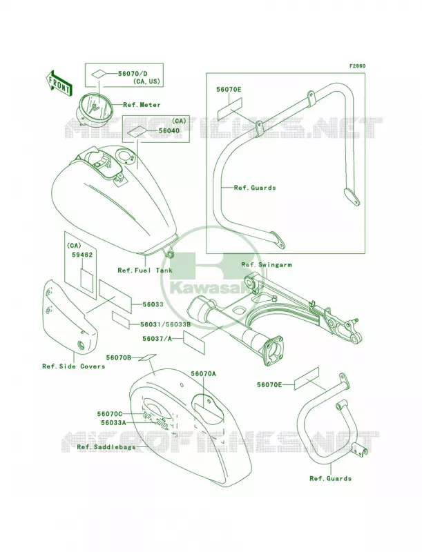 Labels Kawasaki MOTOS 1500 2001 Vulcan 1500 Nomad  VN1500-G3