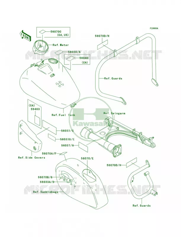LabelsVN1500-L4 Kawasaki MOTOS 1500 2001 Vulcan 1500 Nomad Fi  VN1500-L2