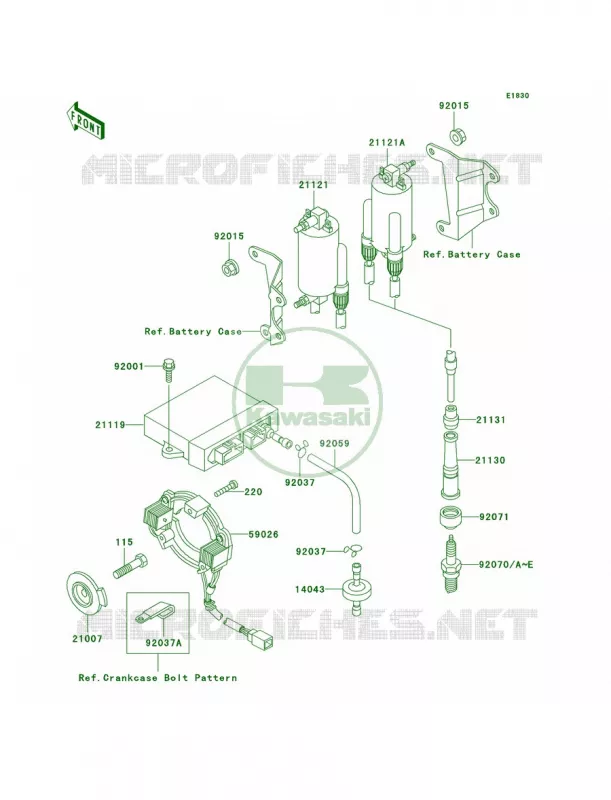 Ignition System Kawasaki MOTOS 1200 2001 Voyager XII  ZG1200-B15