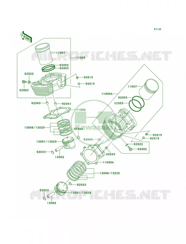 CylinderPistons Kawasaki MOTOS 1500 2000 Vulcan 1500 Nomad  VN1500-G2A