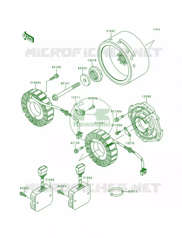 Generator Kawasaki MOTOS 1500 2000 Vulcan 1500 Nomad Fi  VN1500-L1
