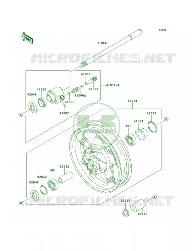 Front Wheel Kawasaki MOTOS 1500 1999 Vulcan 1500 Nomad  VN1500-G1