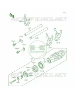 Gear Change DrumShift Forks voor Kawasaki Voyager XII 1996