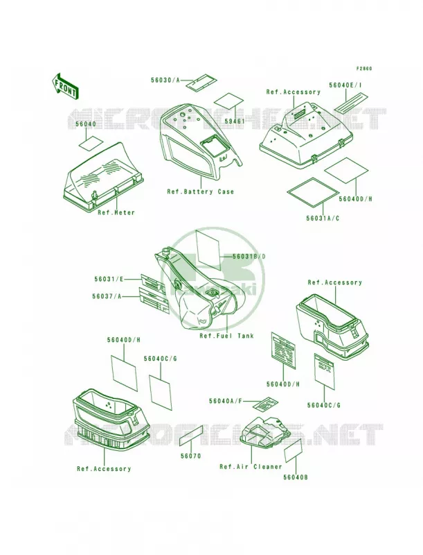 Labels Kawasaki MOTOS 1200 1996 Voyager XII  ZG1200-B10