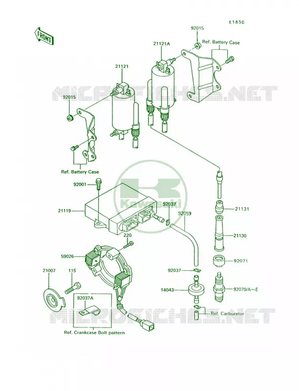 Ignition System Kawasaki MOTOS 1200 1993 Voyager XII  ZG1200-B7