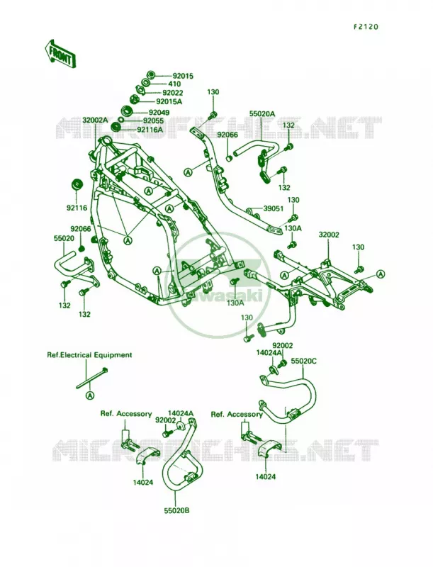 Frame Kawasaki MOTOS 1200 1989 Voyager XII  ZG1200-B3