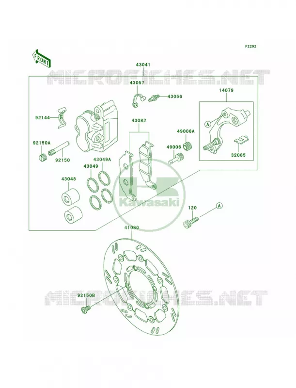 Front Brake Kawasaki MOTOS 650 1993 KLX650   KLX650-C1