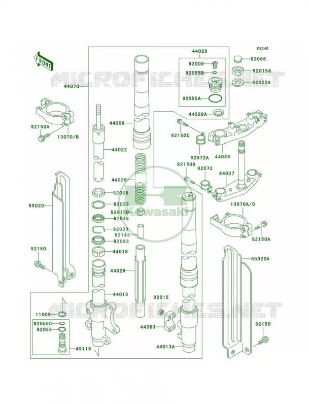 Front Fork Kawasaki MOTOS 650 1993 KLX650   KLX650-C1