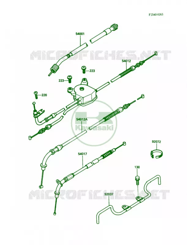 Cable Kawasaki MOTOS 1200 1987 Voyager XII  ZG1200-B1