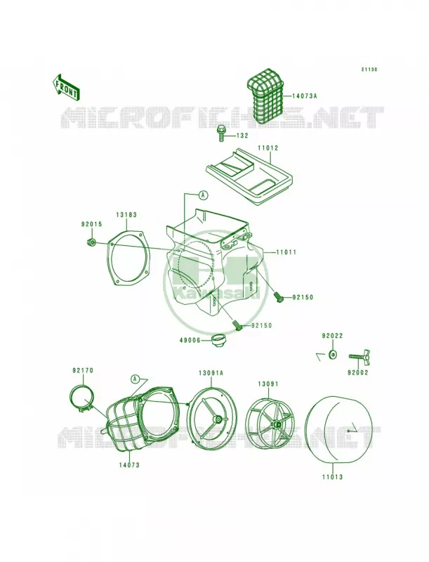 Air Cleaner Kawasaki MOTOS 200 1992 KDX200  KDX200-E4