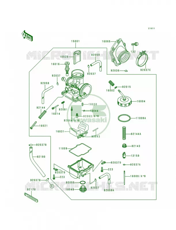 Carburetor Kawasaki MOTOS 200 1992 KDX200  KDX200-E4