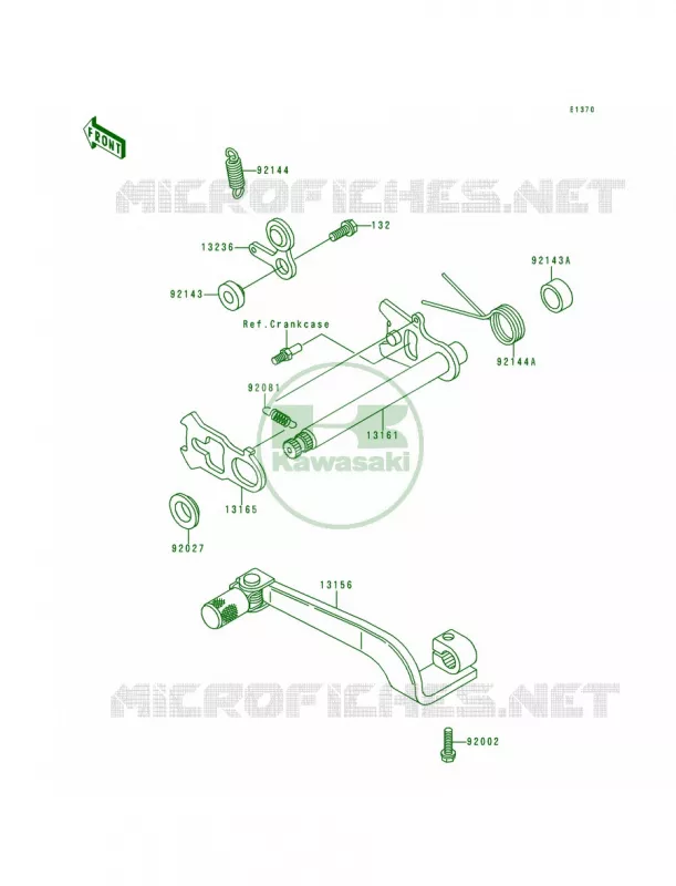 Gear Change Mechanism Kawasaki MOTOS 200 1992 KDX200  KDX200-E4