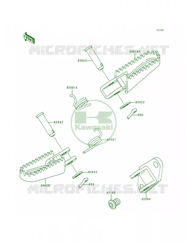 Step Kawasaki MOTOS 200 1992 KDX200  KDX200-E4