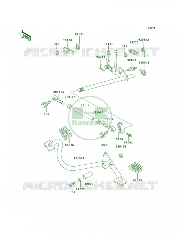 Gear Change Mechanism Kawasaki MOTOS 1000 2003 Police 1000  KZ1000-P22