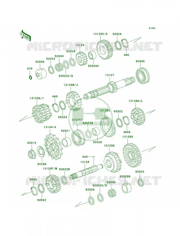 Transmission Kawasaki MOTOS 1000 2003 Police 1000  KZ1000-P22
