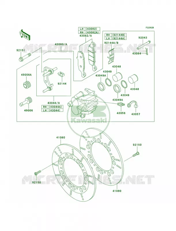 Front BrakeP24 Kawasaki MOTOS 1000 2002 Police 1000  KZ1000-P21