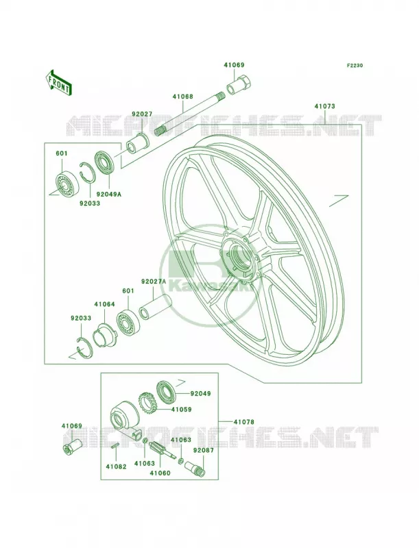 Front Wheel Kawasaki MOTOS 1000 2002 Police 1000  KZ1000-P21