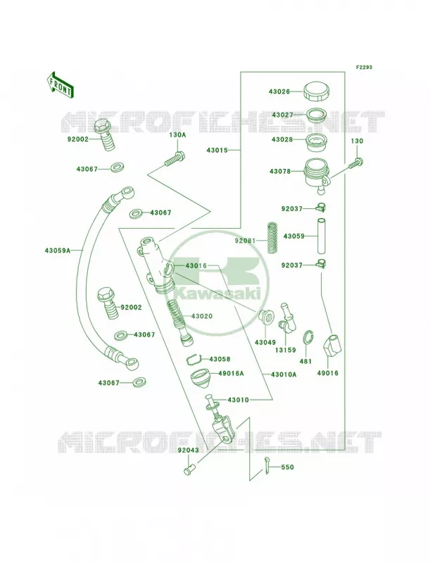 Rear Master CylinderP20 Kawasaki MOTOS 1000 2002 Police 1000  KZ1000-P21