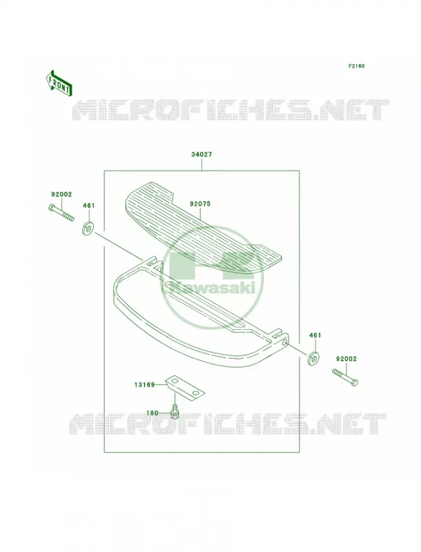 Footrests Kawasaki MOTOS 1000 2001 Police 1000  KZ1000-P20