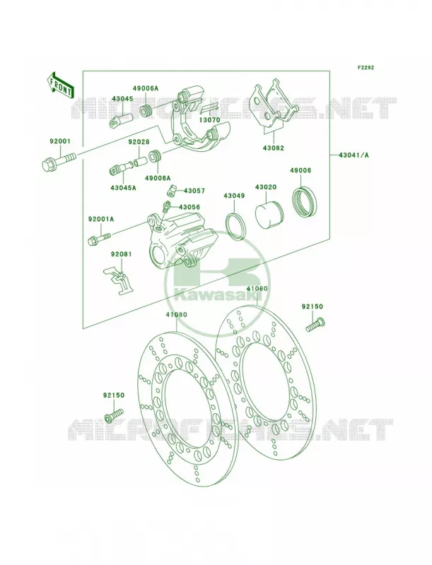 Front BrakeP20 Kawasaki MOTOS 1000 2001 Police 1000  KZ1000-P20