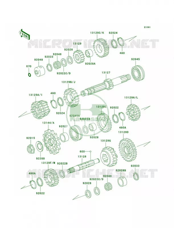 Transmission Kawasaki MOTOS 1000 2001 Police 1000  KZ1000-P20