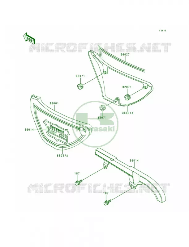 Side CoversChain Cover Kawasaki MOTOS 1000 2000 Police 1000  KZ1000-P19