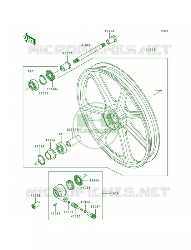 Front Wheel Kawasaki MOTOS 1000 1999 Police 1000  KZ1000-P18