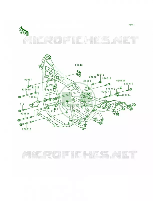 Frame Fittings Kawasaki MOTOS 1000 1998 Police 1000  KZ1000-P17