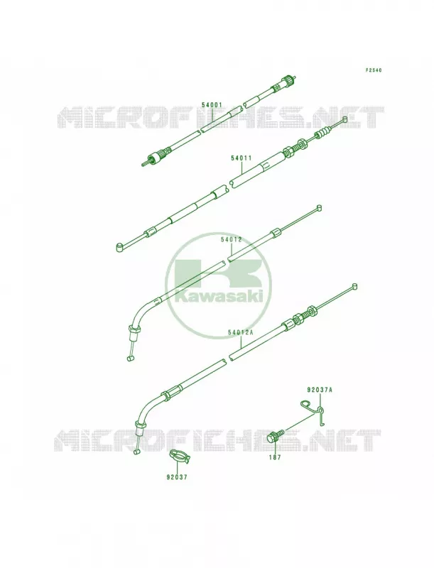 Cables Kawasaki MOTOS 1000 1997 Police 1000  KZ1000-P16