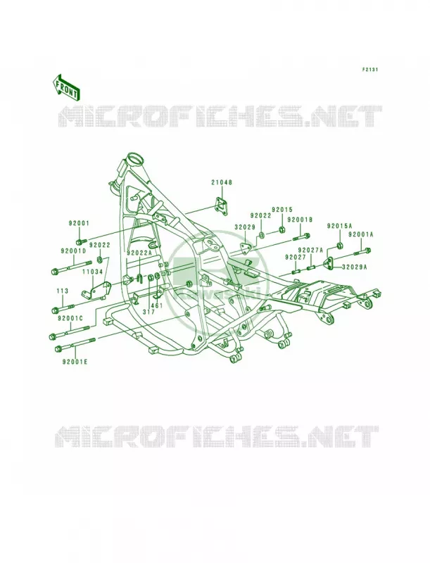 Frame Fittings Kawasaki MOTOS 1000 1997 Police 1000  KZ1000-P16