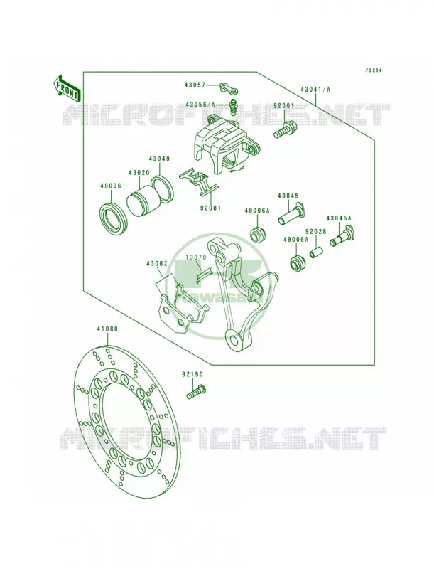 Rear Brake Kawasaki MOTOS 1000 1997 Police 1000  KZ1000-P16