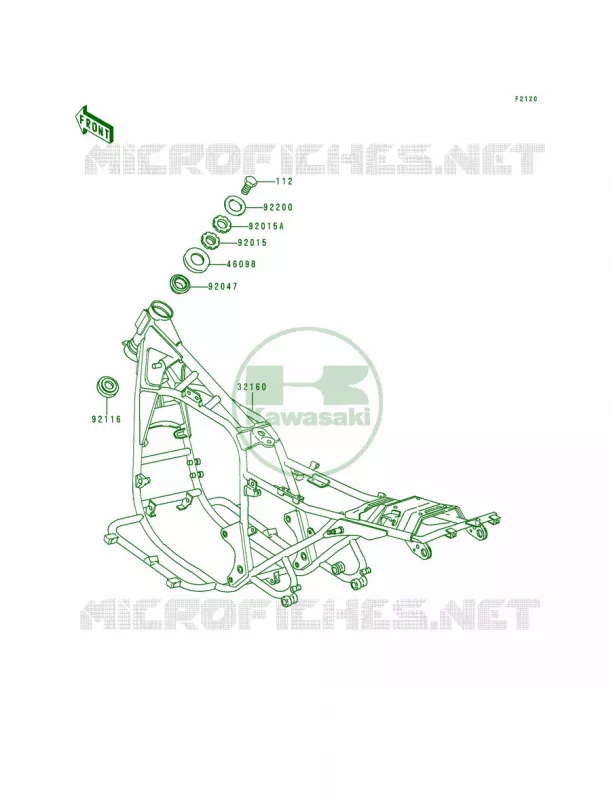 Frame Kawasaki MOTOS 1000 1996 Police 1000  KZ1000-P15