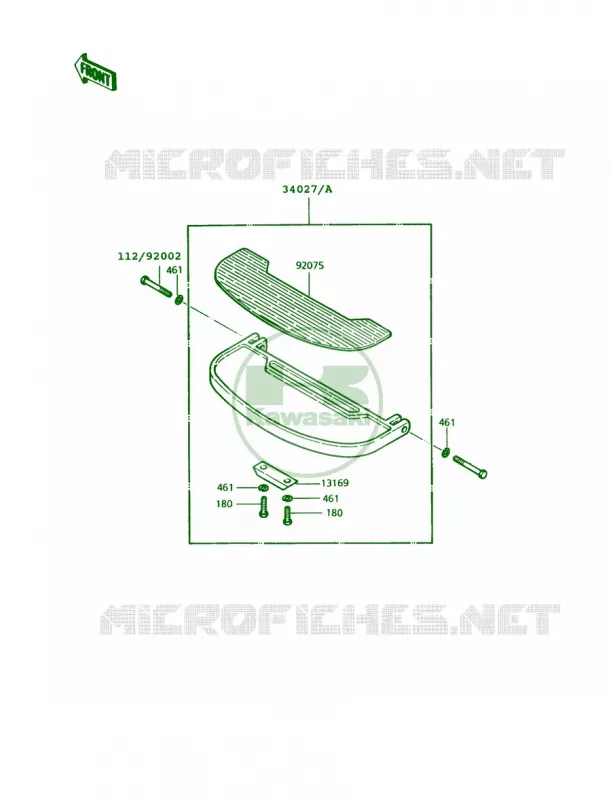 Footrests Kawasaki MOTOS 1000 1995 Police 1000  KZ1000-P14