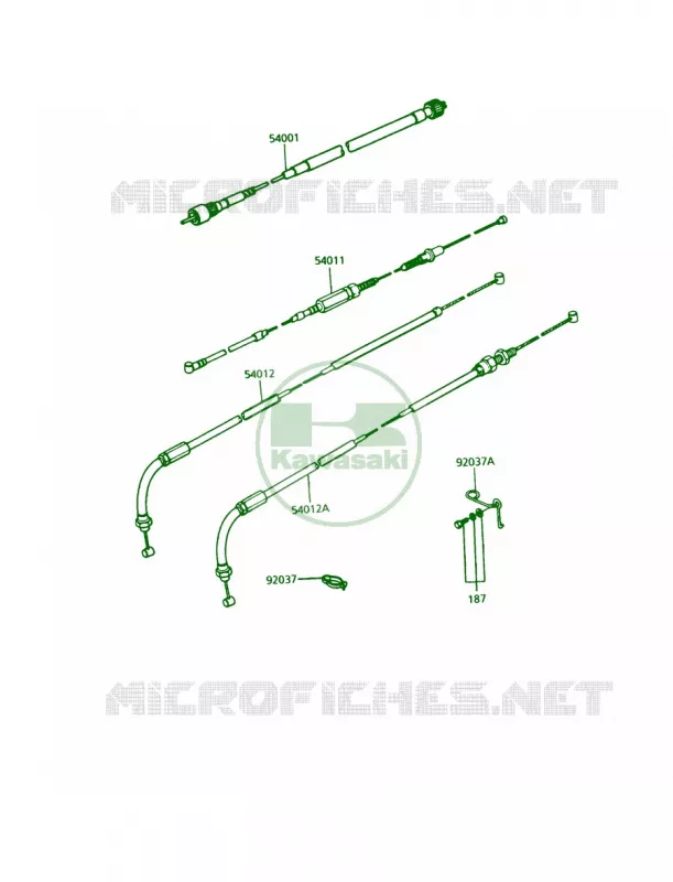 Cables Kawasaki MOTOS 1000 1994 Police 1000  KZ1000-P13